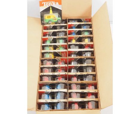 A TONKA trade pack of 48x assorted Scramblers pressed steel/plastic vehicles - VG on VG cards in G box