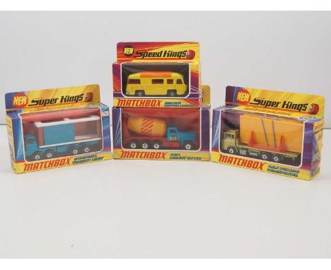 A group of MATCHBOX Super Kings and Speed King diecast vehicles comprising K-6, K-13, K-14 and K-27 - VG/E in VG boxes (4)