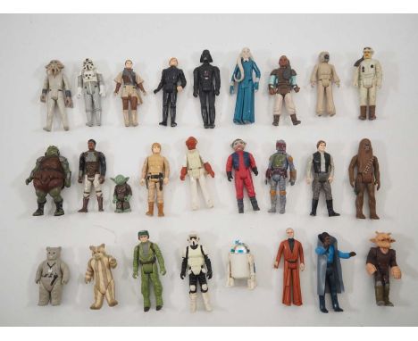 Star Wars : A large quantity of vintage PALITOY / KENNER Star Wars figures to include R2-D2, Chewbacca and Yoda - G/VG unboxe