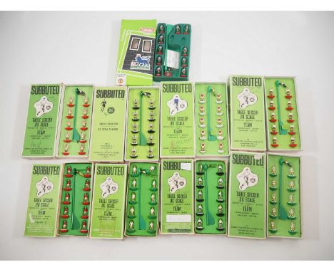 A group of vintage SUBBUTEO teams to include El Salvador, Arsenal, Newcastle, Celtic and others, all appear boxed and complet