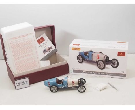 A CMC M-100-013 1/18 scale diecast Bugatti 1924 Nation Colour Project - Argentina - race car, with original tag and paperwork