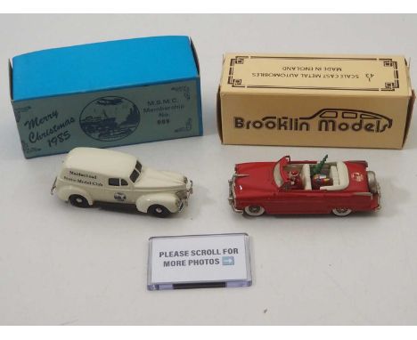 A pair of BROOKLIN MODELS handbuilt whitemetal American outline vehicles, both produced as limited editions for the Maidenhea