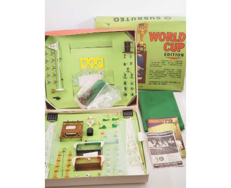 A SUBBUTEO vintage World Cup Edition table football game, appears complete - VG in generally G box