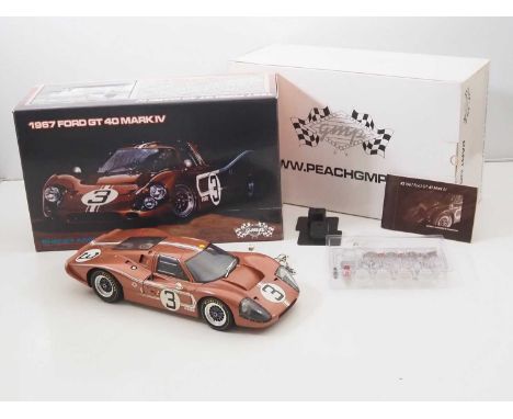 A GMP 12081 1/12 scale diecast Ford GT40 MkIV 1967 Andretti no. 3 race car, complete with all accessories and manual - VG/E i