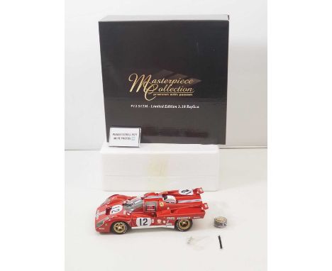 A GMP M1801002 1/18 scale diecast Ferrari 512M #12 Le Mans 1971 race car - VG/E in VG box