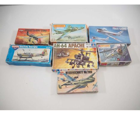 A group of unbuilt 1:72 scale plastic aircraft kits by AIRFIX and others, unchecked but appear complete - G/VG in F/G boxes (