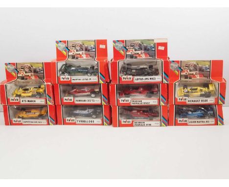 A group of POLISTIL 1:32 scale Formula 1 racing cars - VG in G/VG boxes (9)