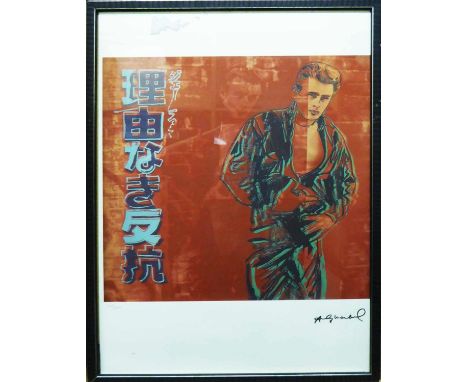 ANDY WARHOL 'Rebel without a Cause', lithograph, from Leo Castelli gallery, stamped on reverse, edited by G. Israel on Arches