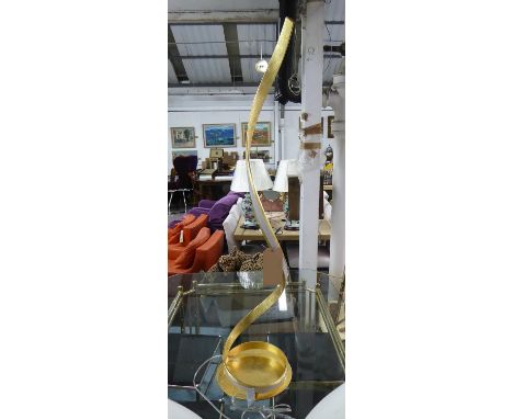 HELIX FLOOR LAMP, gilt finish, 121cm H. 