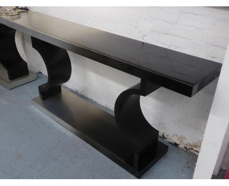 TAYLOR HOWES CONSOLE TABLE, in a metallic ombre effect finish, 35cm D x 80cm H x 175cm W. 