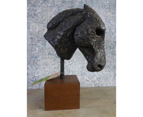 20TH CENTURY SCHOOL, equine portrait, ceramic, 40cm H. 