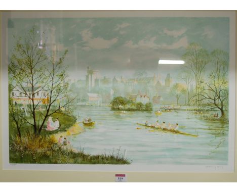 Jeremy King (b.1933) - Windsor Castle, signed limited edition lithograph, 44 x 64cm; Linda Lane Smith - Last Night of the Tom