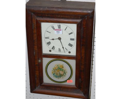 A late 19th century rosewood cased American shelf clock 