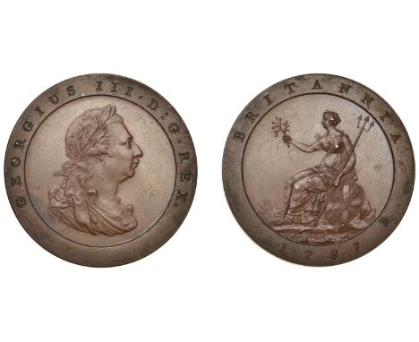 George III (1760-1820), Pre-1816 issues, Restrike Pattern Penny, 1797, by W.J. Taylor after C.H. Küchler, in bronzed-copper, 