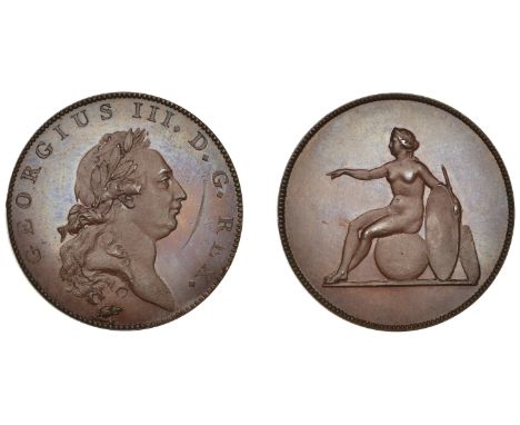 George III (1760-1820), Pre-1816 issues, Restrike Pattern Halfpenny, undated, by W.J. Taylor after J.-P. Droz, in bronzed-cop