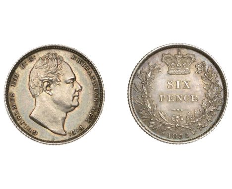 William IV (1830-1837), Sixpence, 1835 (ESC 2508; S 3836). Mint state, dark-toned £200-£260  ---  Provenance: Bt R. Lobel