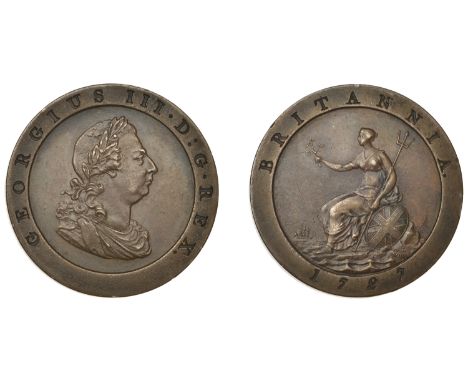 George III (1760-1820), Pre-1816 issues, Restrike Pattern Halfpenny, 1797, by W.J. Taylor after C.H. Küchler, in bronzed-copp