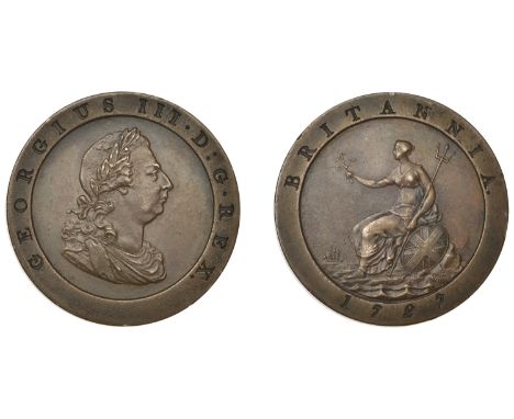 George III (1760-1820), Pre-1816 issues, Restrike Pattern Halfpenny, 1797, by W.J. Taylor after C.H. Küchler, in bronzed-copp