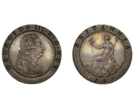 George III (1760-1820), Pre-1816 issues, Restrike Pattern Farthing, 1797, by W.J. Taylor after C.H. Küchler, in silver, laure