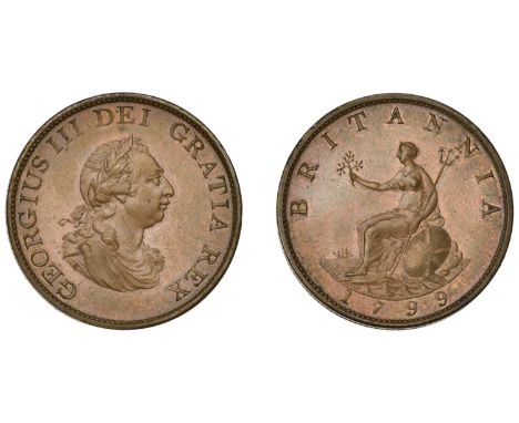 George III (1760-1820), Pre-1816 issues, Pattern Halfpenny, 1799 (late Soho), by C.H. Küchler, in copper, laureate bust right