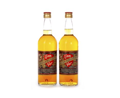 UAM VAR FAMOUS SCOTCH WHISKY 1970s (2)Blended Scotch Whisky26 2/3 fl.oz, 70° proof.2 bottles.   CONDITION REPORT:  Slight wea