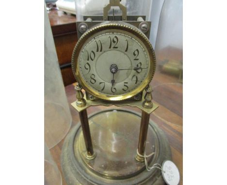An Early 20th century anniversary clock under dome, together with four glass domes and a plastic domeLocation: VR 
