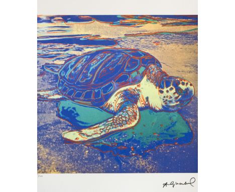 Andy Warhol (after) 'Turtle' offset lithograph in colors on Arches paper, Georges Israel Editeur, sheet size 38,5 x 57 cm, pl