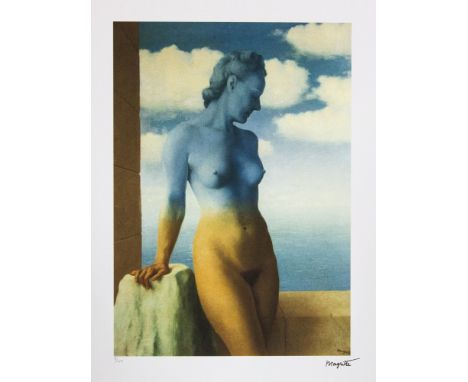 Rene Magritte (after) 'Black Magic' lithography print, limited edition of 100, plate signed bottom right, numbered with penci