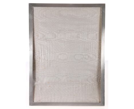 Silver framed easel photograph frame 36cm x 26cm.