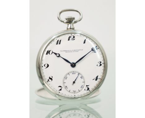 VACHERON CONSTANTIN. Taschenuhr. 950 Platin. Schweiz.Circa 42 mm Gehäusedurchmesser ohne Krone. Handaufzug. 950er Platingehäu