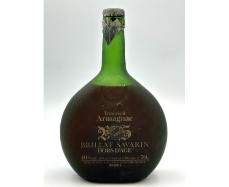 1 Flasche Très Vieil Armagnac. Brillat Savarin Hors D' Age. 1964.Französisches Erzeugnis. 40% vol. 0,7 l. Im klimatisierten W