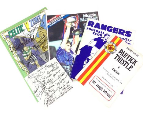 CELTIC AND RANGERS F.C., COLLECTION OF ITEMS, Celtic including two 1990/91 season books (incomplete), programmes (Celtic vs. 