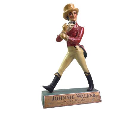 VINTAGE JOHNNIE WALKER ADVERTISING FIGURE, stamped to base40cm high