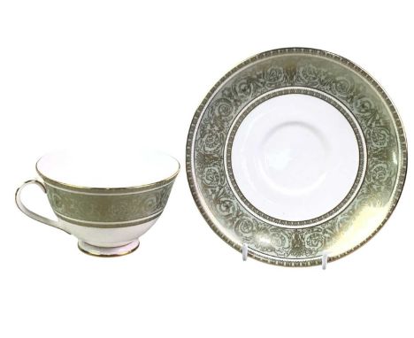ROYAL DOULTON TEA AND COFFEE SERVICE, ENGLISH RENAISSANCE PATTERN with gilt decoration on a white ground