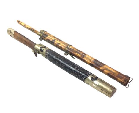 TWO CHOPSTICK HOLDERS, each with removable knives,