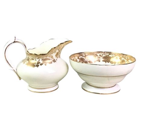 LAWLEY CHINA PART TEA SERVICE, with floral and gilt decoration