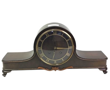 MAHOGANY MANTEL CLOCK, ALONG WITH A JUG AND BOX the clock with circular dial and eight day movement, along with 19th Century 