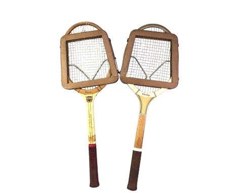 VINTAGE TENNIS RACKETS, including Slazenger and Dunlop examples
