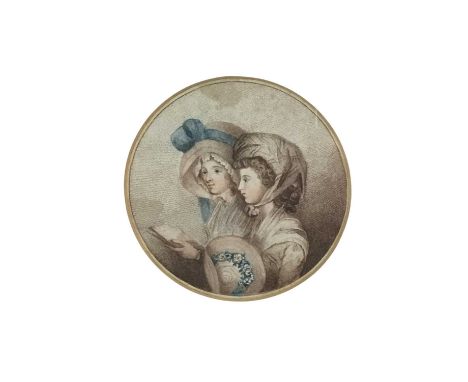 PORTRAIT MINIATURE, depicting two girls24cm x 19cm