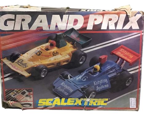COLLECTION OF SCALEXTRIC, including a Grand Prix set, boxed, transformers and controllers, also some track