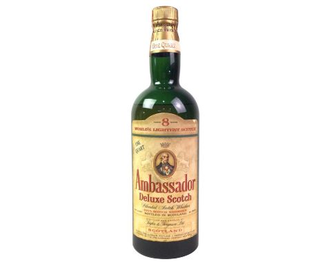 AMBASSADOR, AGED EIGHT YEARS DELUXE SCOTCH WHISKY, blended, one quart, 86 proof