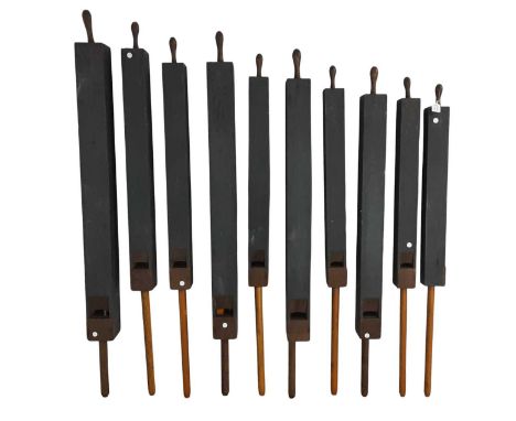 COLLECTION OF VINTAGE ORGAN FLUTES, of various sizes and tones