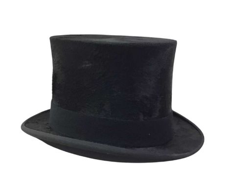 TOP HAT, ALONG WITH HATS AND A PAIR OF GLOVES the top hats by Forsyth Bros Hamilton, Wishaw and Motherwell and others, all bo