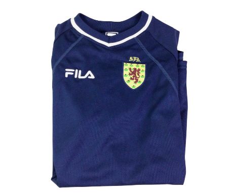 COLLECTION OF FOOTBALL SHIRTS, comprising Hibernian, Celtic, Denmark, Hearts (3x), Rangers (2x), Rapid Wein, Metz, and Scotla
