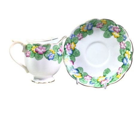 ROYAL ALBERT TEA SERVICE, PRIMROSE PATTERN  along with a Clare twenty one piece tea service, in pink and gilt decoration
