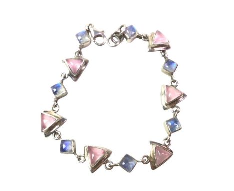 COLLECTION OF SILVER JEWELLERY, including bracelets, a bangle and a ringQty: 56 grams