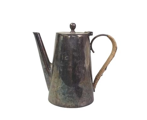 COLLECTION OF SILVER AND PLATED ITEMS, including a cranberry glass vase with white metal overlay, two silver topped preserve 