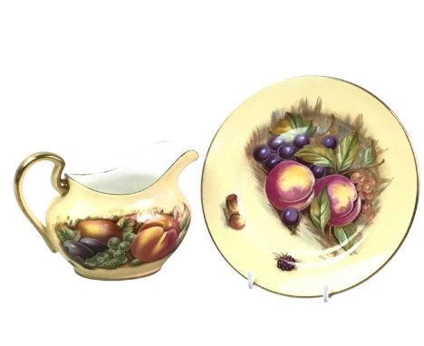 AYNSLEY TEA AND DINNER SERVICE, ORCHARD GOLD PATTERN  six place setting