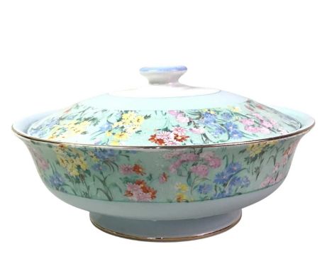 COLLECTION OF SHELLEY DINERWARES, MELODY DESIGN including jugs, plates and tureens
