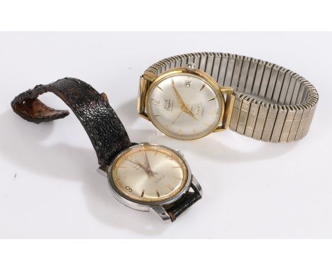 Avia Daytyme day/date gentlemans wristwatch, the signed silver dial with Arabic and baton markers, subsidiary day and date ap